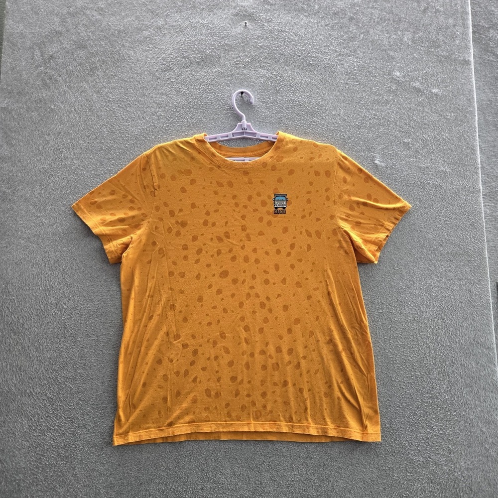 Nike Men Shirt XL Orange Polka Dot RV BUS Nike Tee Logo Short Sleeve